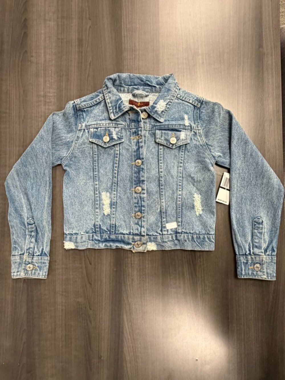 NWT 7 For All Mankind Medium Girls Vintage Retro Y2K Inspired Distressed Jean
